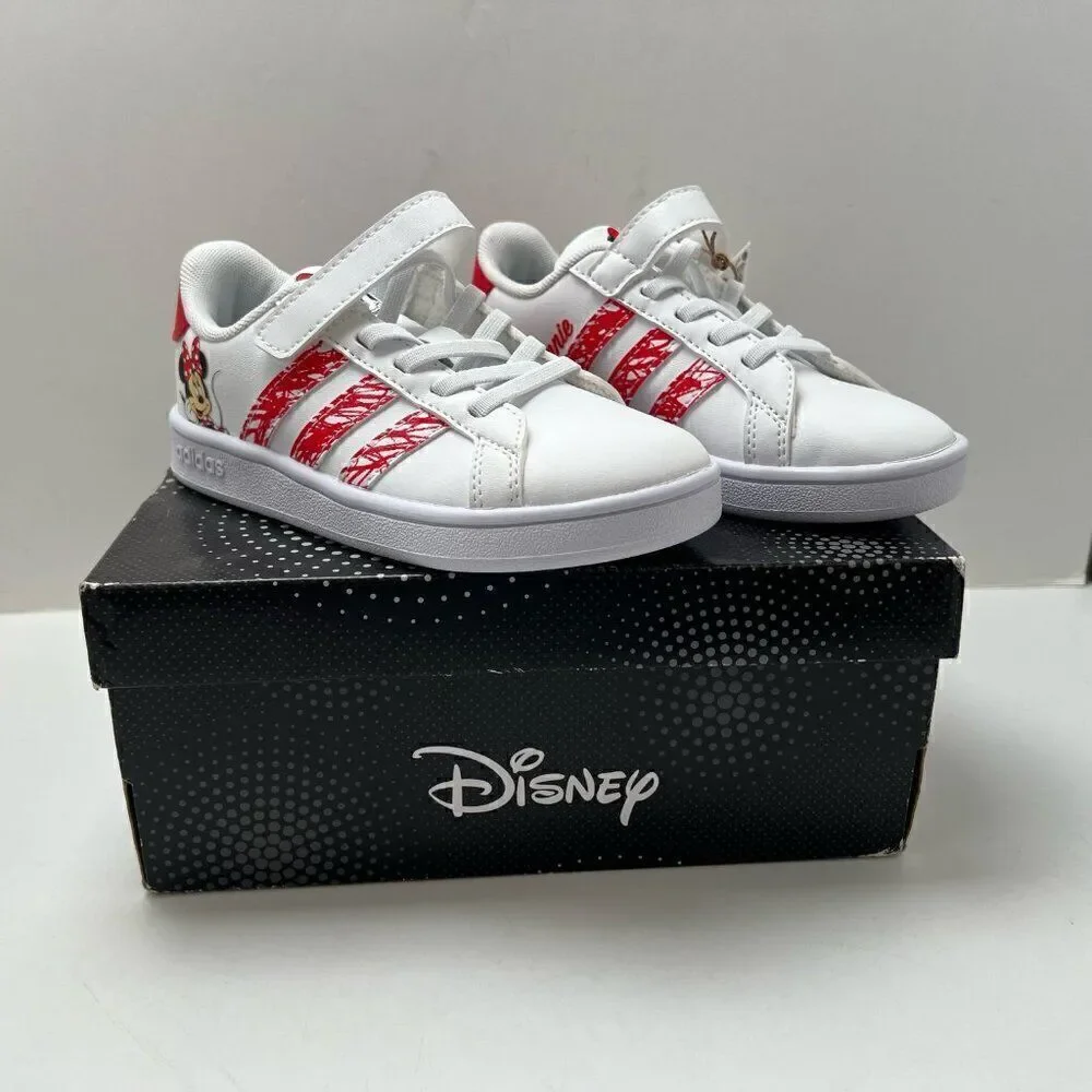Adidas Disney Shoes Kids Size 10.5K Grand Court MM EL C Minnie Mouse GZ3318